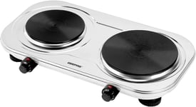 Double or Single Stainless Steel Electric Hot Plate Hob Camping Cooking Caravan
