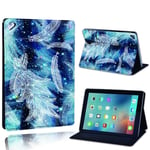 FINDING CASE Fit Apple iPad Pro 9.7" Leather Cover - PU Flip Leather Smart Lightweight Shell Stand Cover Case for iPad Pro 9.7" (iPad Pro 9.7", sparkling feather)