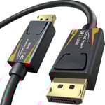 Displayport 2.1 kabel 5mDP80 UHBR20 80Gbps 16/10/8K60H 4K165/144Hz DSC1.2a HDR HDCP2.2 FreeSync G-Sync
