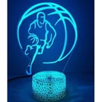 QQ33700-XM8426-3D Optisk illusion Basket Nattlampa Art Deco-lampor LED-dekorationslampor Touch Control 7 färger