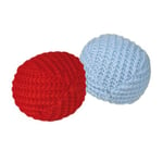 Trixie Set Of 2 4.5cm Knitted Catnip Filled Plush Balls Cat Toy