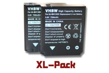 2 batteries 750mAh pour caméscope Samsung HMX-R10 Pentax Optio X90 Sigma DP1 DP2 DP3 Merrill Kodak PIXPRO SP1 PIXPRO SP1 HD SP1-YL3
