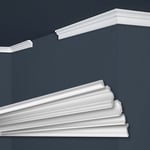 Moulures en stuc blanc et clair, coffrage XPS Styropor, paquets d'épargne Marbet Series-E: E-2 / 17x25mm, 30 Mètres / 15 Bandes