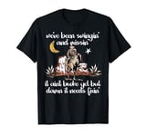 We've Been Swingin And Missin Western Cowhide Country Vibe T-Shirt