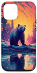 iPhone 13 Bear Sunset Forest Phone Case Spirit Grizzly Animal Case