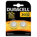 2 x Genuine DL2032 DURACELL 3v Batteries CR2032 2032 Lithium coin