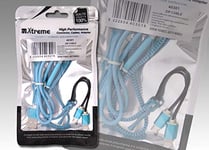 Xtreme 40301 Zip Cable Seulement Alimentation avec Double connecteur Micro USB et Lightning Compatible avec Tablette, Smartphone, iPhone, iPad et iPod, Long 100 cm