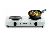 2000W DOUBLE ELECTRIC HOT PLATE COOKER HOB TABLE TOP LOW WATTAGE GEEPAS UK