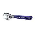 Klein Tools D86932 Adjustable Wrench, Forged with Slimmer Jaw and a High Polish Chrome Finish, 4-inch
