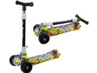 Balance Tricycle Scooter Glowing Wheels Yellow Colorful Skull Graphics