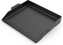 GOTHICANA BY EMP47,2 × 35,5Cm Plaque De Cuisson En Fonte, Universelle, Brillante, Émail, Avec Poignée, Bbq Plancha Pour Barbecues À Gaz Et Au Charbon De Bois, Cuisinière À Gaz, Grill Électrique, Noir