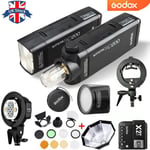 UK 2*Godox 2.4 TTL 1/8000s AD200 Flash+AD-B2 head+H200R+AK-R1+bracket+X2 Trigger