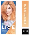 2 x LIVE Pretty Pastels Semi Permanent Hair Dye, P122 Perfect Peach Schwarzkopf