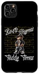 iPhone 11 Pro Max Beats Rhymes Teddy Times Stylish Hip-Hop Teddy Bear Design Case
