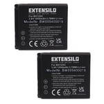 EXTENSILO 2x Batteries compatible avec Sigma DP1 Merrill, DP2 Merrill caméra de sport, appareil photo, reflex numérique (1050mAh, 3,6V, Li-ion)