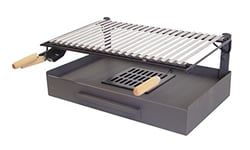 Imex El Zorro 71409 - Tiroir pour barbecue avec grille inox, 68 x 40 x 26 cm