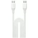 Momax 1-Link Flow 100W 2M USB-C To USB-C PD Fast Charging Cable White Durable Premium Braided Nylon, Support Apple iPhone, iPad Pro. iPad Air, Samsung, Oppo, Oneplus, Nothing phone Fast Charging, Translucent design,
