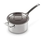 Le Creuset 3-Ply Stainless Steel Saucepan with Lid, 18 x 11.1 cm, 96200918001000
