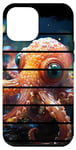 Coque pour iPhone 15 Pro Max Rétro mignon orange bébé pieuvre, Deep Sea Kraken Anime Art #2