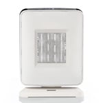 Ceramic PTC Fan Heater 1500W Compact Oscillating Compact With Timer White