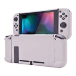 eXtremeRate PlayVital Back Cover for Nintendo Switch Console, NS Joycon Handheld Separable Protector Hard Shell, Soft Touch Customized Dockable Protective Case for Nintendo Switch - Rhapsody Violet