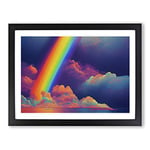 Clouds On The Rainbow H1022 Framed Print for Living Room Bedroom Home Office Décor, Wall Art Picture Ready to Hang, Black A4 Frame (34 x 25 cm)