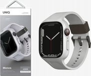 Uniq Monos Strap 2In1 Apple Watch Strap + Case Series 4/5/6/7/8/Se/Se2 44/45Mm Chalk Gray