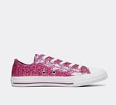 Converse CTAS OX 662344C Girls/Womens/Junior Shoes Violet Glitter UK 10-5.5