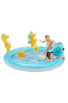 Garden Backyard Inflatable Play Center Wading Pool with Slide