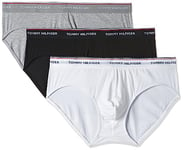Tommy Hilfiger - Men's Underwear Multipack - Medium Rise - Calvin Klein Briefs 3 Pack - Signature Waistband Elastic - Black/White/Grey - Size L