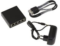 Cordon USB 3.0 vers SWITCH GIGABIT ETHERNET 10/100/1000 MB - 4 PORTS - Chipset REALTEK - USB3 SUPERSPEED 5G