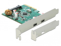 DELOCK – PCI Express x4 Card to 2 x external SuperSpeed USB 10 Gbps Type-C™ female (90397)