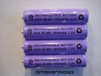 BT Everyday Telephone Replacement - 4x 1.2V 1800 mAh RECHARGEABLE BATTERIES