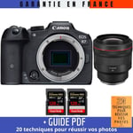 Canon EOS R7 + RF 85mm F1.2 L USM + 2 SanDisk 128GB Extreme PRO UHS-II SDXC 300 MB/s + Guide PDF ""20 techniques pour r?ussir vos photos