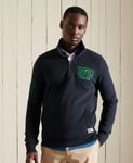 Superdry Track & Field Half Zip Pullover Track Top Jacket Navy Blue Size Small