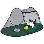 Pet Net Tent Foldable Pet Camping Tent Pop Up Cat Anti-Bug Netting Tent Outdoor Folding Insect Cage Mesh Breathable And Bite Resistant Lightweight Cage Play With Zipper Closure Easy To Carry
