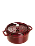 La Cocotte - Round Cast Iron, 3 Layer Enamel Home Kitchen Pots & Pans Casserole Dishes Red STAUB