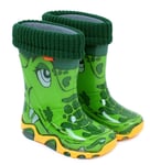 Toughees Shoes Kids Warm Fleece-sock Croc Wellies Wellingtons Boot