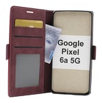 Lyx Standcase Wallet Google Pixel 6a 5G (Vinröd)
