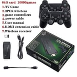 Mini Arcade Rocker 4k TV-spelkonsol 32gb/64gb 3000+/10000+ Spel för Fc/mame Family Videospelskonsol Support 2 spelare 64G card 10000games