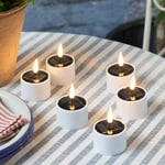 Lights4fun Set of 6 Solar Powered TruGlow® LED Flameless Candle Tea Lights