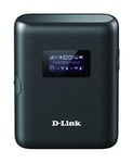 D-Link DWR-933 4G + Hotspot Wi-FI Cat 6 LTE-Advanced, 300 Mbps, Portable, Alimenté par Batterie jusqu'à 14 Heures, AC1200 sans Fil bi-Bande, déverrouillé