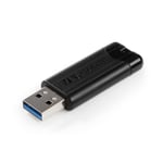 VERBATIM PINSTRIPE USB 3.0 256GB SORT MEMORY STICK