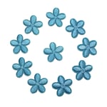 SUNMOVE 10PCS Plum Blossom Embroidery Sew On Iron On Patch Badge Jacket Jeans Clothes Fabric Applique DIY (Sky Blue)