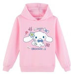 Barn Flickor Cinnamoroll Tryckt Sweatshirt Hoodie Huvtröja Långärmad Topp Pink Pink 150cm