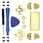 24PCS Full Set Buttons Repair Kit for PS4 Pro 040 Controller with Tools Gold