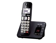 Panasonic KX - TGE820EB Digital Cordless Phone About 40 minutes Answering Machine with Nuisance Call Block and Dedicated Key, Amplified Sound Single