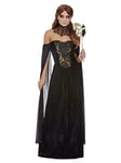 Smiffys Mistress Plague Costume, Black Dress & Collar, Halloween Carnival of The Damn Fancy Dress, Venetian Dress Up Costumes