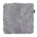 Skinnwille Curly sittdyna Silver/grå 40 x 40 cm