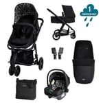 Cosatto Giggle 2 in 1 i-Size Travel System Bundle + Accessory Pack, Silhouette
